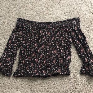 Floral crop off the shoulder